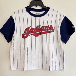 Cleveland Indians Striped Boxy Tee